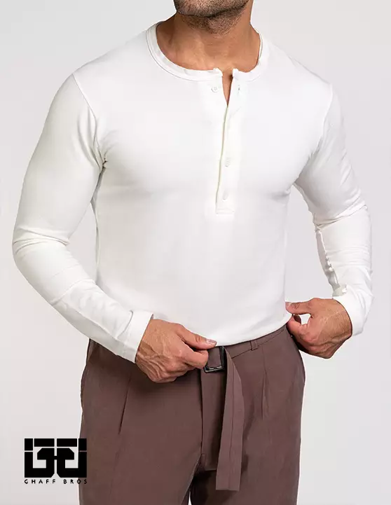 هنلی شرت کد HS-001 سفید