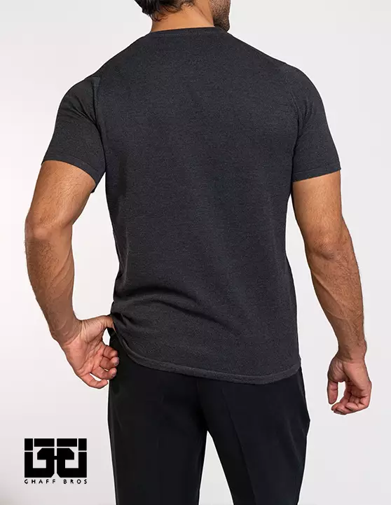 تیشرت بافت کد TB-001 زغالی