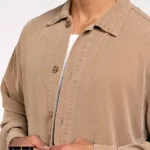 پیراهن لینن کتان کد LCO-001 خاکی